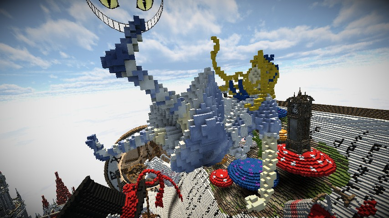 Illustration for article titled Alice In Wonderland-Based Minecraft Build is Kinda Magnificent